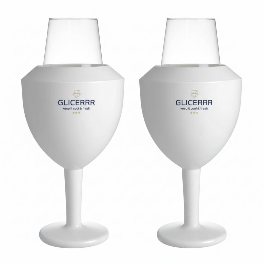 GLICERRR Weinglaskühler- und Halterset + Glas - 2-teilig