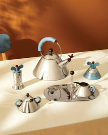Alessi Wasserkocher MG32 Edelstahl / Blau - 1.5 Liter - 2000 W - Michael Graves - MG32 AZ