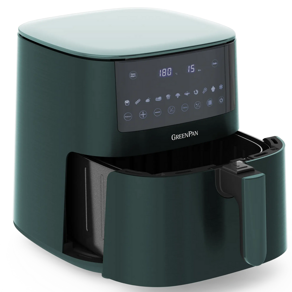 GreenPan Heißluftfritteuse Bistro XXL - Pine Green - 7.2 Liter - PFAS-frei