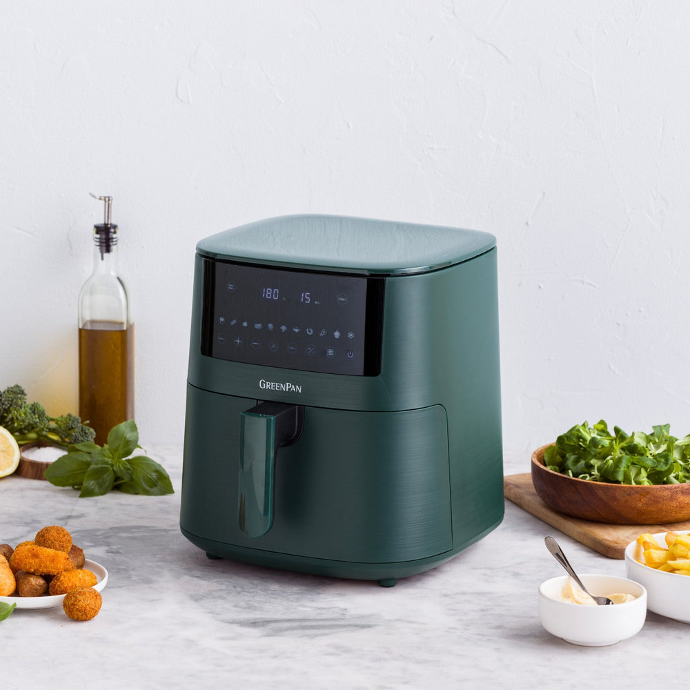 GreenPan Heißluftfritteuse Bistro XXL - Pine Green - 7.2 Liter - PFAS-frei
