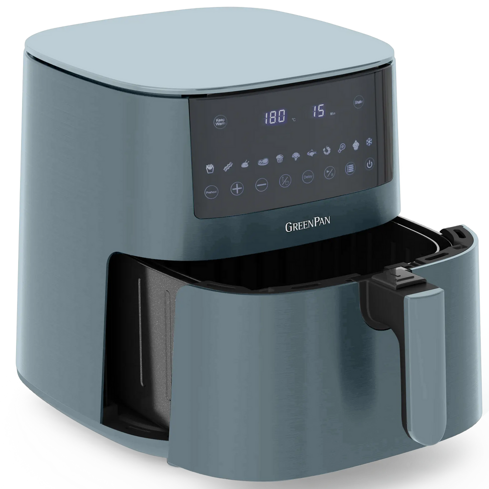 GreenPan Heißluftfritteuse Bistro XXL - Smokey Blue - 7.2 Liter - PFAS-frei