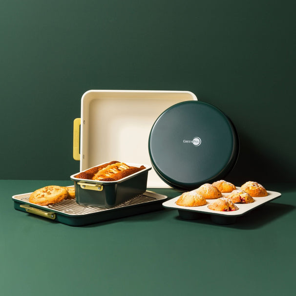 GreenPan Backset Padova Reserve Pine Green 6-teilig - keramische Antihaftbeschichtung