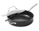 GreenPan Schmorpfanne mit Deckel Copenhagen Schwarz ø 28 cm / 4,3 Liter - keramische Antihaftbeschichtung
