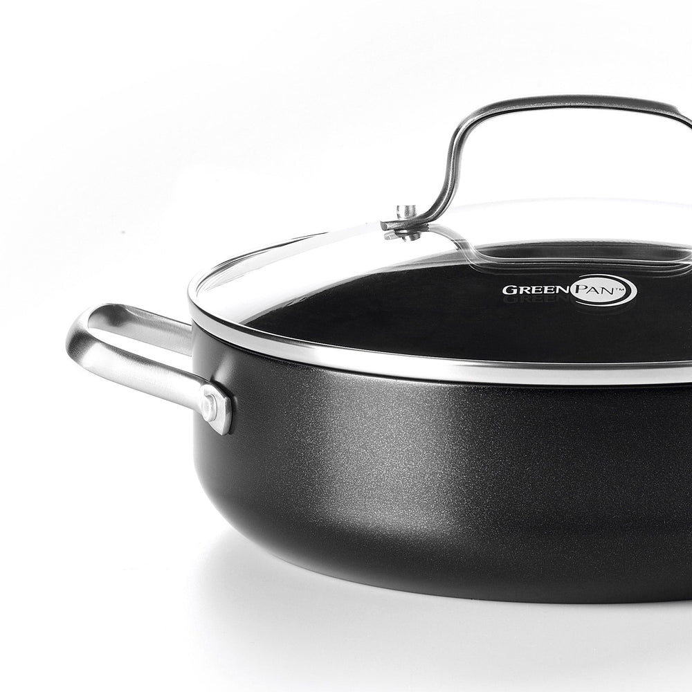 GreenPan Hapjespan met deksel Copenhagen Zwart ø 28 cm / 4.3 Liter - detail 1