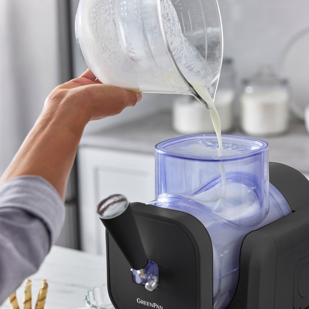 GreenPan Eismaschine Frost - Grau - Softeis, Speiseeis, Slushies, Milchshakes & Smoothies - 1.8 Liter