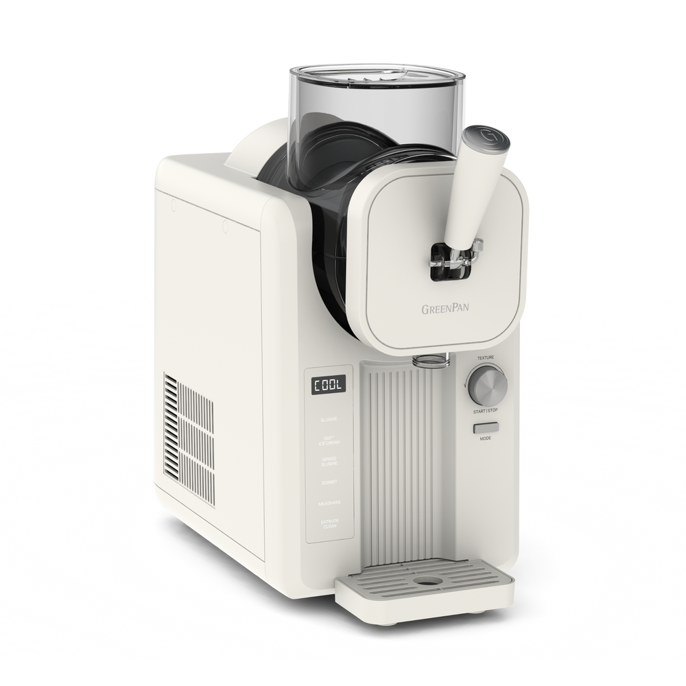 GreenPan Eismaschine Frost - Weiß - Softeis, Speiseeis, Slushies, Milkshakes & Smoothies - 1.8 Liter