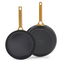 GreenPan Bratpfannenset Padova Reserve Black 2-teilig - Bratpfanne ø 20 & 26 cm - keramische Antihaftbeschichtung