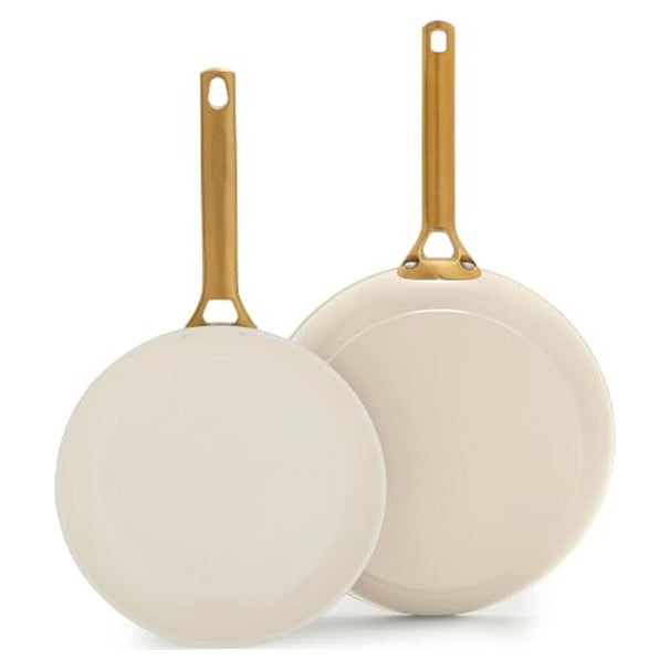 GreenPan Bratpfannenset Padova Reserve Pro 2.0 Cream 2-teilig - Bratpfanne ø 24 & 28 cm - keramische Antihaftbeschichtung