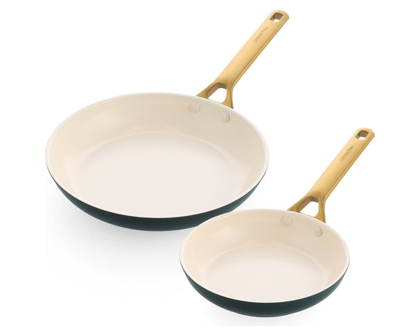 GreenPan Bratpfannenset Padova Reserve Pro 2.0 Pine Green 2-teilig - Bratpfanne ø 20 & 26 cm - keramische Antihaftbeschichtung
