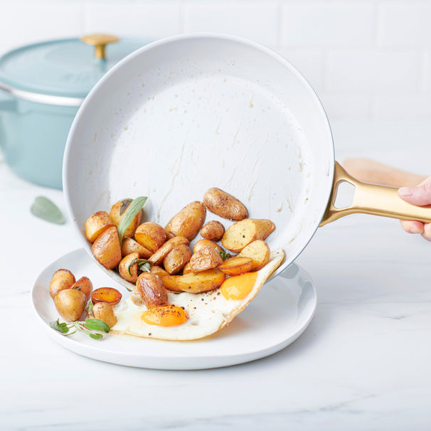 GreenPan Bratpfannenset Padova Reserve Smokey Blue 2-teilig - Bratpfanne ø 20 & 26 cm - keramische Antihaftbeschichtung