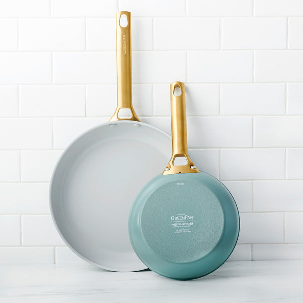 GreenPan Bratpfannenset Padova Reserve Smokey Blue 2-teilig - Bratpfanne ø 20 & 28 cm - keramische Antihaftbeschichtung