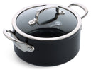 GreenPan Kochtopf Barcelona Pro Schwarz ø 20 cm / 3,1 Liter - keramische Antihaftbeschichtung