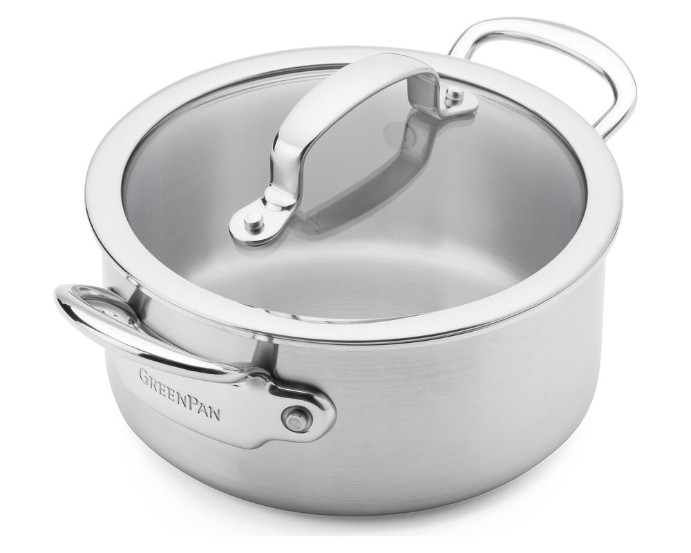 GreenPan Kookpan met deksel Première 5PLY RVS ø 18 cm / 2.13 Liter