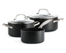 GreenPan Pannenset Copenhagen Zwart 3-delig - Steelpan ø 16 cm, Kookpan ø 18 & 20 cm