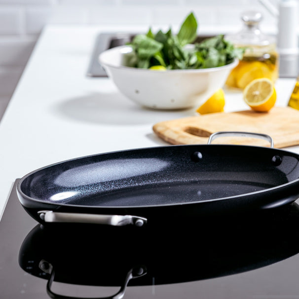 GreenPan Fischpfanne Oval Copenhagen 40 cm - keramische Antihaftbeschichtung