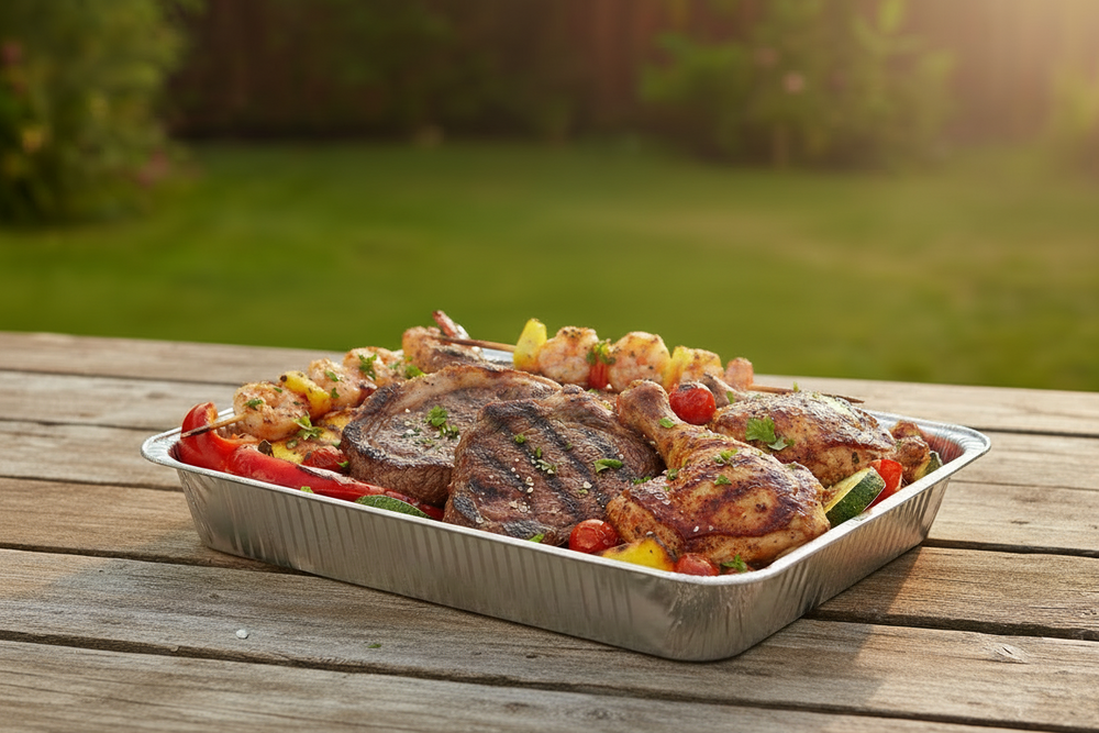 Cookinglife Grill-Aluminiumbleche / Grillroste – 34 x 21 cm – 18 Stück