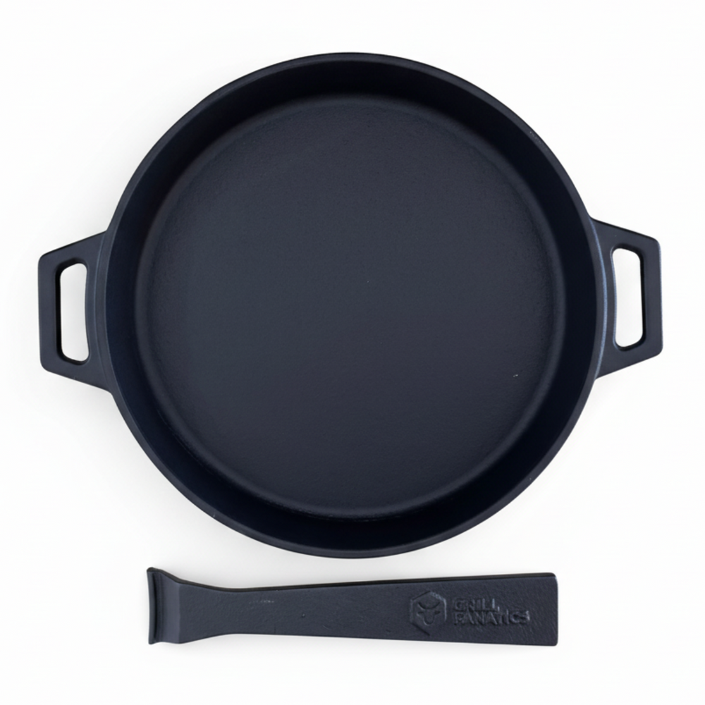 Cookinglife Grillpfanne / Bratpfanne aus Gusseisen ø 25 cm - Abnehmbarer Griff