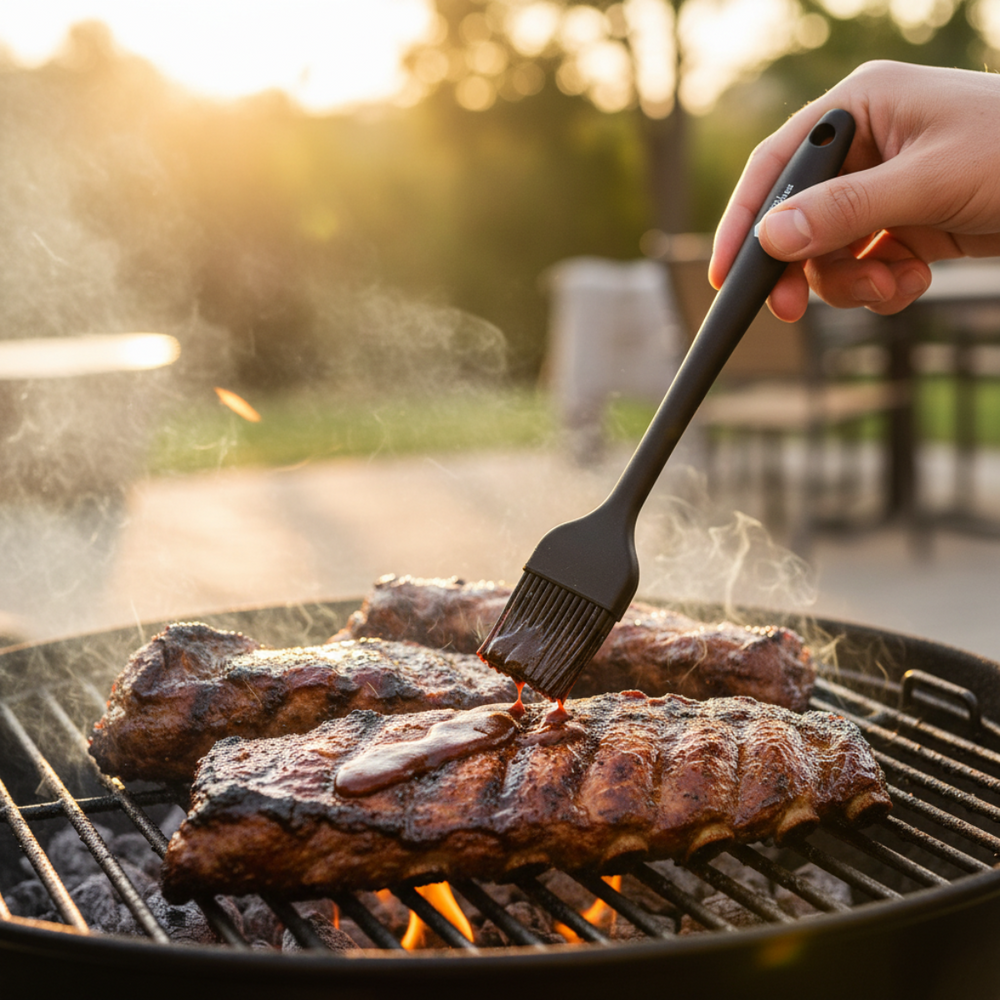 Cookinglife Grillpinsel / Backpinsel – Silikon – 2 Stück – 21 & 25 cm