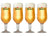 Grolsch Biergläser mit Stiel Classic - 250 ml - 4 Stück
