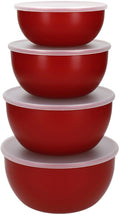 KitchenAid Schüsseln Core Kaiserrot Kunststoff 4er - Aufbewahrungsset bis 1,06L