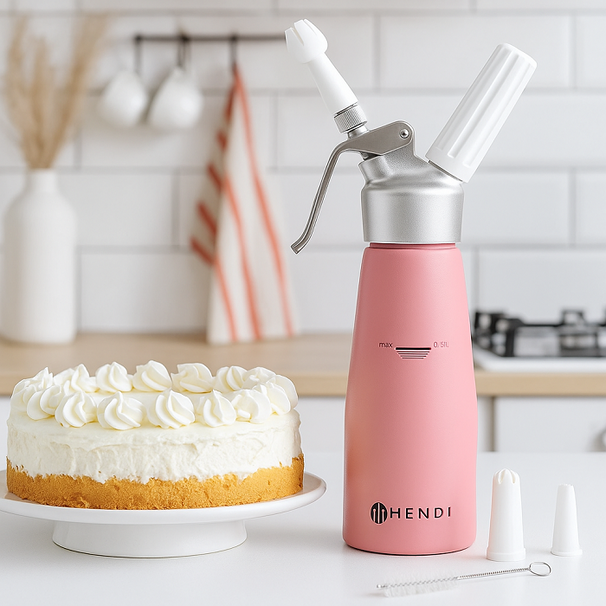 Hendi Sahnespender Pastellrosa - 500 ml
