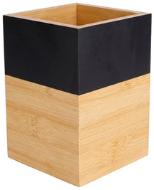 Cosy & Trendy Kochutensilienhalter Black & Wood - 10 x 10 x 14.5 cm