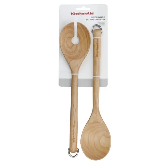 KitchenAid Salatbesteck Core Birkenholz 2-teilig 33 cm - Servieren