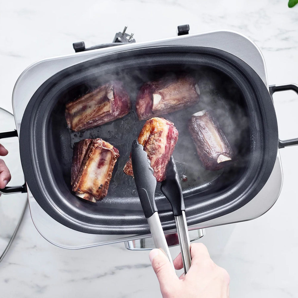 GreenPan Slowcooker - 6,0 Liter - Edelstahl - Keramische Antihaftbeschichtung