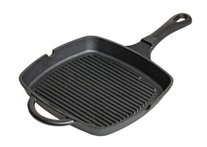 Blackwell Grillpfanne aus Gusseisen / Skillet 23 x 23 cm – ohne Antihaftbeschichtung – geeignet für alle Herdarten