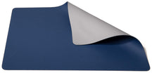 Cookinglife Tischsets - Doppelseitig - Veganes Leder - Grau / Blau 46 x 33 cm - 6 Stück