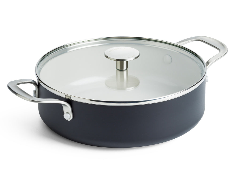 KitchenAid Hapjespan / Sauteerpan met deksel Aluminium Mat Zwart ø 24 cm / 3.1 Liter