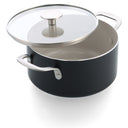 KitchenAid Kochtopf Aluminium Matt Schwarz ø 24 cm / 4,9 Liter - keramische Antihaftbeschichtung