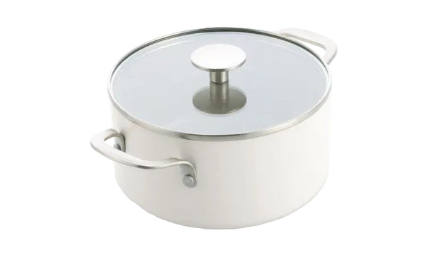 KitchenAid Kochtopf Aluminium White Milkshake ø 24 cm / 4,9 Liter - keramische Antihaftbeschichtung