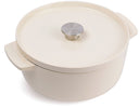 KitchenAid Bräter Gusseisen Cream ø 26 cm / 5,2 Liter - emaillierte Antihaftbeschichtung