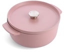KitchenAid Bräter Gusseisen Dried Rose ø 26 cm / 5,2 Liter - emaillierte Antihaftbeschichtung