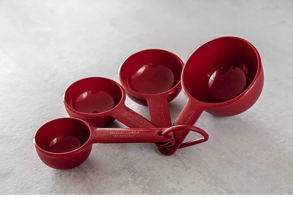 KitchenAid Maßlöffel-Set Core Kaiserrot Kunststoff 4-teilig - 237/118/79/59 ml
