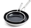 KitchenAid Bratpfannenset Multi-Ply Edelstahl 2-teilig - ø 20 & 28 cm - keramische Antihaftbeschichtung