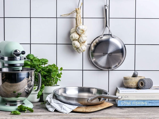 KitchenAid Bratpfannenset - Multi-Ply Edelstahl - ø 24 und 28 cm - ohne Antihaftbeschichtung
