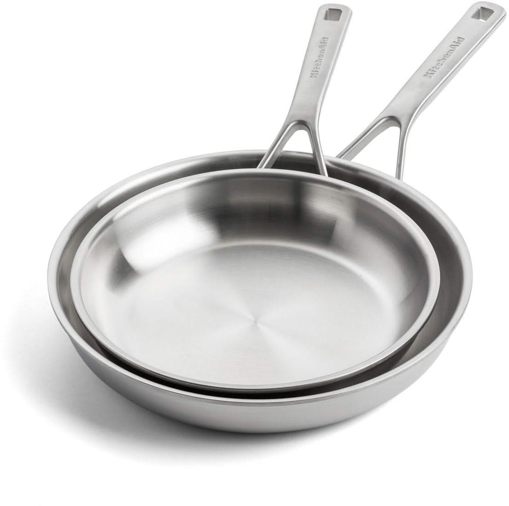 KitchenAid Bratpfannenset - Multi-Ply Edelstahl - ø 24 und 28 cm - ohne Antihaftbeschichtung