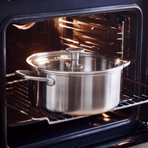 KitchenAid Topfset Multi-Ply Edelstahl 6-teilig - Kochtöpf ø 20, 24 cm, Stieltopf ø 16 cm, Bratpfanne ø 28 cm + Bratpfanne Classic Forged ø 24 & 28 cm