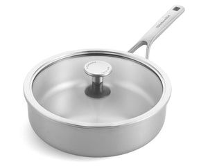 KitchenAid Hapjespan / Sauteerpan met deksel Tri-Ply RVS ø 24 cm / 3.1 Liter