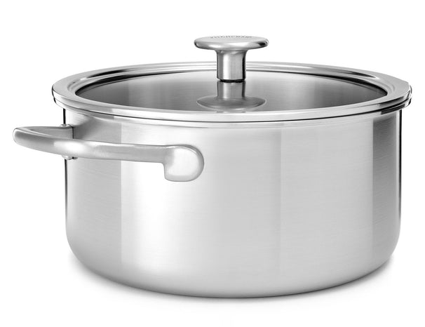 KitchenAid Kochtopf Tri-Ply Edelstahl ø 20 cm / 3,1 Liter - ohne Antihaftbeschichtung
