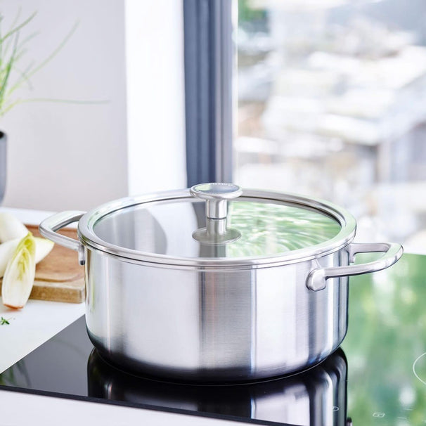 KitchenAid Kochtopf Tri-Ply Edelstahl ø 20 cm / 3,1 Liter - ohne Antihaftbeschichtung