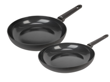 Cookinglife Bratpfannenset Black Cera Ø 24 und 28 cm – geeignet für alle Wärmequellen – keramische Antihaftbeschichtung