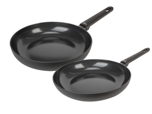 Cookinglife Bratpfannenset Black Cera Ø 24 und 28 cm – geeignet für alle Wärmequellen – keramische Antihaftbeschichtung