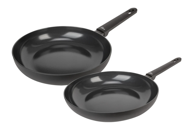 Cookinglife Bratpfannenset Black Cera Ø 24 und 28 cm – geeignet für alle Wärmequellen – keramische Antihaftbeschichtung
