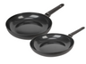 Cookinglife Bratpfannenset Black Cera Ø 24 und 28 cm – geeignet für alle Wärmequellen – keramische Antihaftbeschichtung