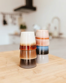 Studio Tavola Kaffeetassen mit Henkel Earth - 310 ml - 6 stuks
