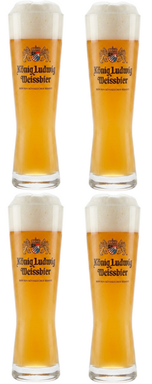König Ludwig Biergläser Weizen 500 ml - 4 Stück