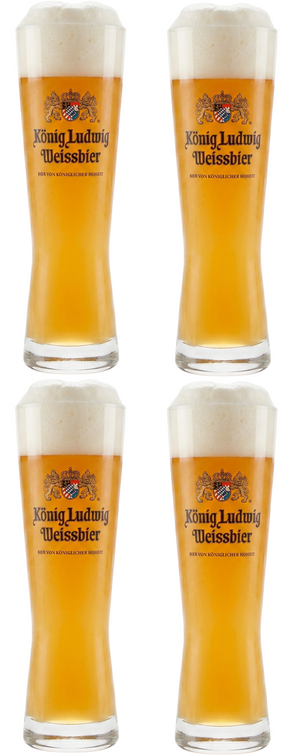 König Ludwig Biergläser Weizen 500 ml - 4 Stück